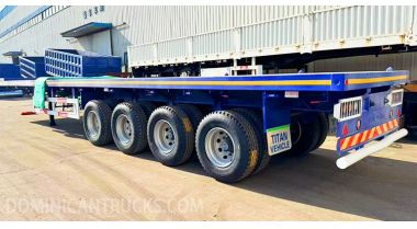 3 Axle 40 Ft Semi Truck Flatbed Trailer will be Sent to Barahona Dominican
