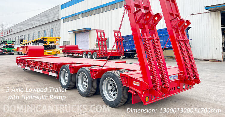 60 Ton 3 Axle Low Bed Trailer for sale in Santo Domingo Dominican