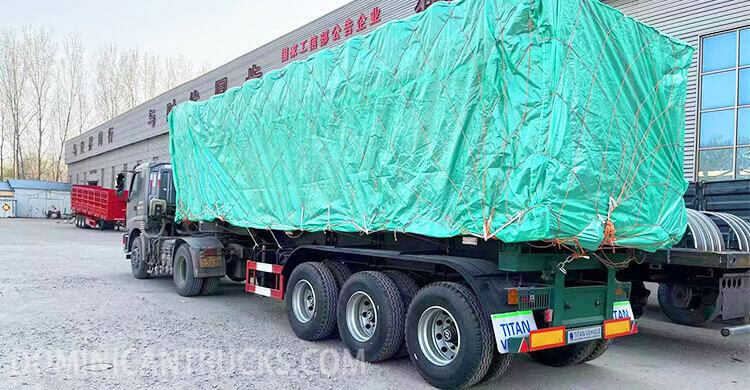 3 Axle End Dump Trailer for Sale Near Me in Santo Domingo Dominican Republic