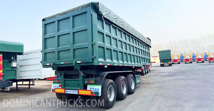 3 Axle End Dump Trailer for Sale Near Me in Santo Domingo Dominican Republic