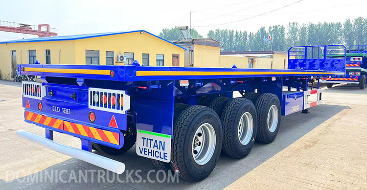 3 Axle Flatbed Trailer Truck for Sale in Dominican Republic