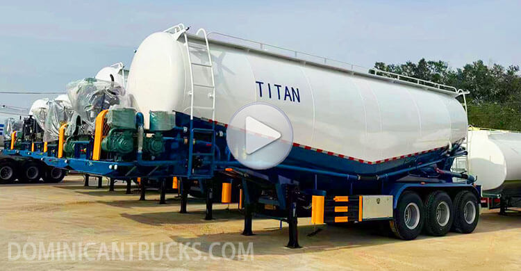 3 Axle Dry Bulk Cement Tanker Trailer for Sale in Dominican Republic