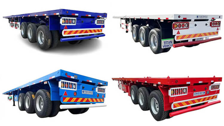 3 4 axle 40ft 60ton flatbed trailer for sale in Dominican