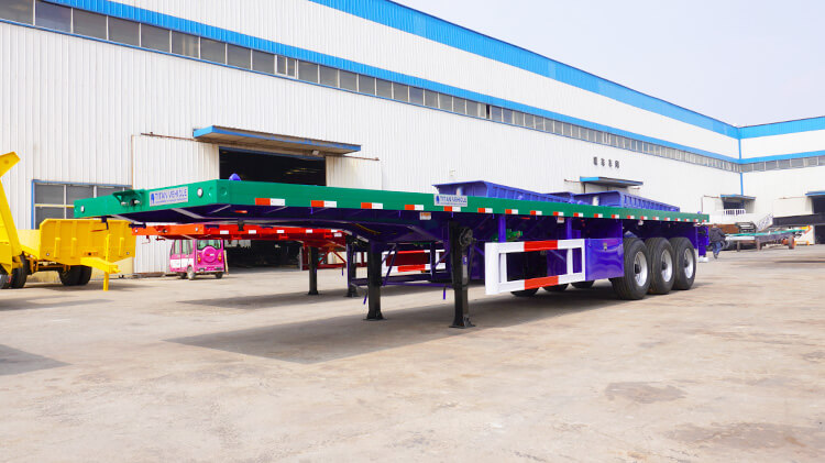 3 Axle 40ft Flatbed Semi Trailer for Sale in Dominican