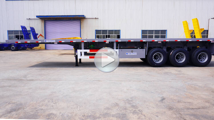 Three Axle 40ft Flat Bed Trailer for Sale in Dominican