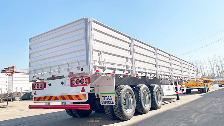 3 Axle 60ton Sidewall Grain Trailer for Sale in Dominican