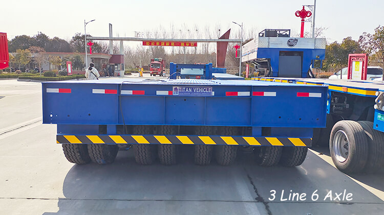 3 Line 6 Axle Lowboy Semi Trailer | Lowboy Tractor Trailer for Sale in Dominican
