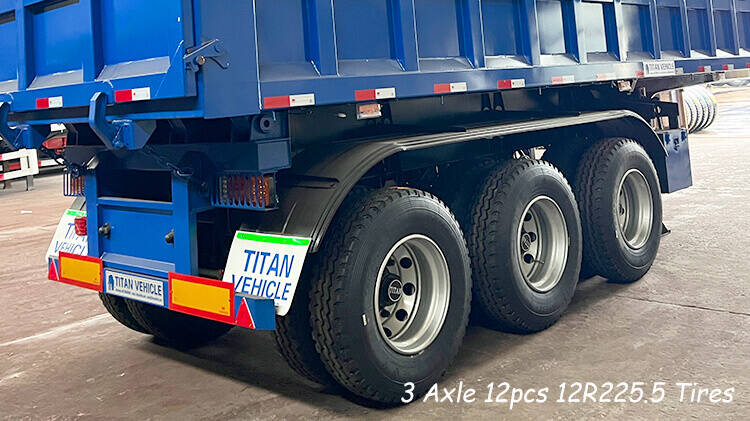 3 Axle Semi Dump Trailer | Semi Truck Dump Trailer for Sale in Dominican