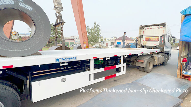 3 Axle 40 Feet Flatbed Container Trailer for Sale in Dominican