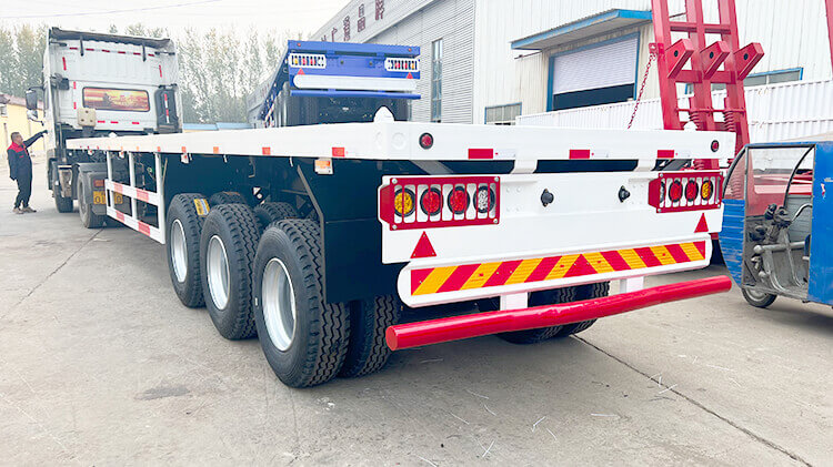 3 Axle 40 Feet Flatbed Container Trailer for Sale in Dominican