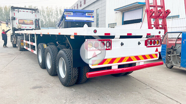 3 Axle 40 Feet Flatbed Container Trailer for Sale in Dominican