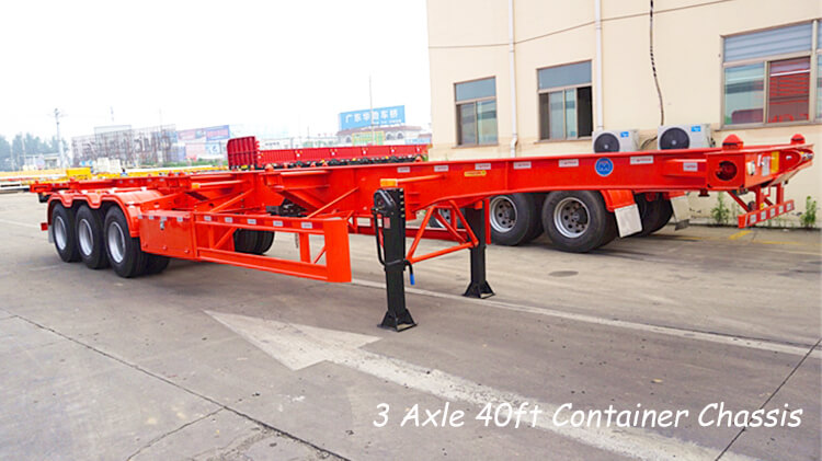 Tri Axle 40ft Container Chassis Trailer for sale in Santo Domingo Dominican