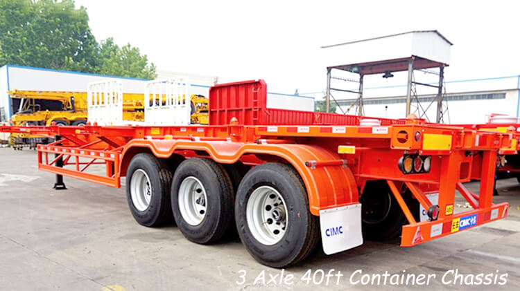 Tri Axle 40ft Container Chassis Trailer for sale in Santo Domingo Dominican