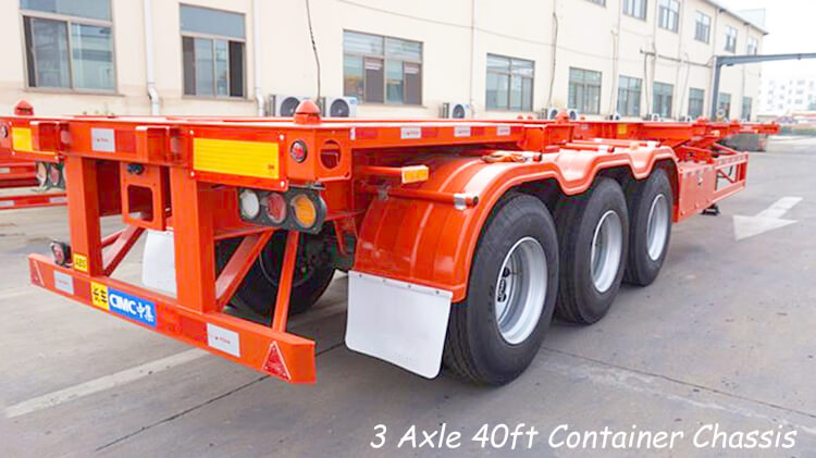 Tri Axle 40ft Container Chassis Trailer for sale in Santo Domingo Dominican