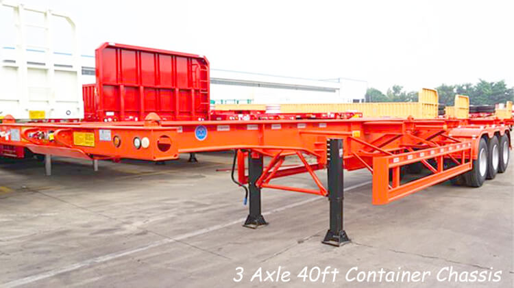 Tri Axle 40ft Container Chassis Trailer for sale in Santo Domingo Dominican