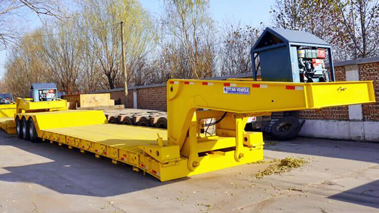 Best 80 Ton Lowboy Trailer for Sale New Price in Dominican Republic