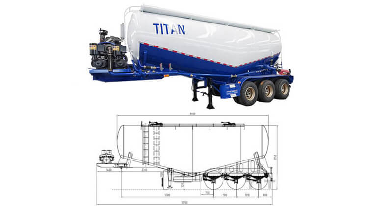 35cbm Cement Tanker - Cement Tanker Trailer for Sale in Dominican
