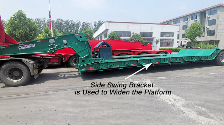 3 Axle Hydraulic Detachable Gooseneck Lowboy Trailer for Hauling Heavy Equipment in Dominican