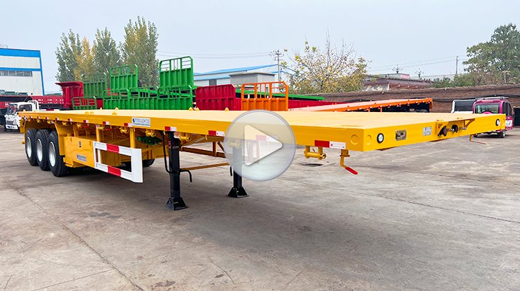 3 Axle Flatbed Semi Trailer | 40 Feet Flatbed Trailer for Sale in Dominican