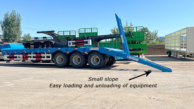 3 Axle 60 Ton Low Bed Trailer Truck for Sale in Dominican