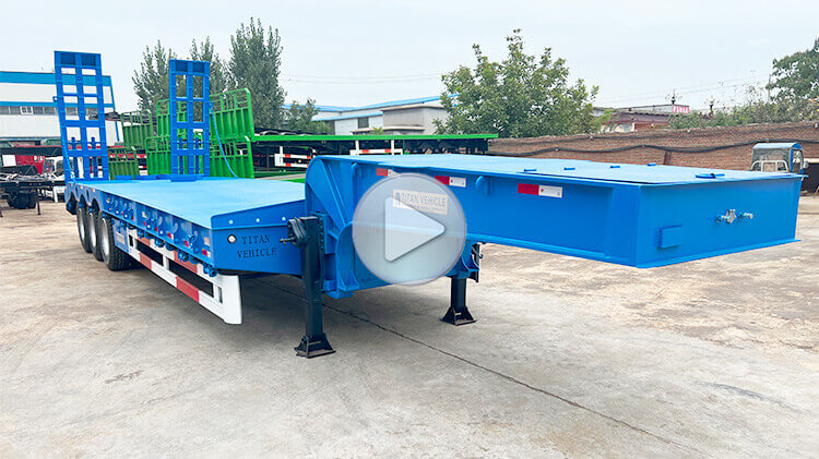 3 Axle 60 Ton Low Bed Trailer Truck for Sale in Dominican