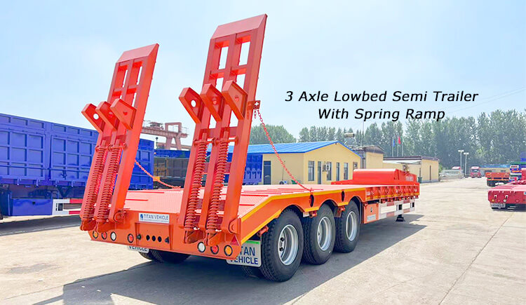 60ton 3 Axle Low Bed Semi Trailer | Lowbed Trailer for Sale in Dominican