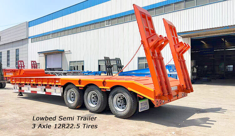60ton 3 Axle Low Bed Semi Trailer | Lowbed Trailer for Sale in Dominican