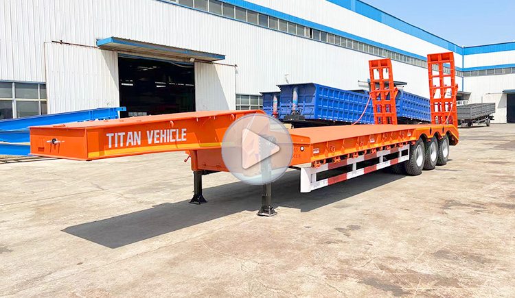 60ton 3 Axle Low Bed Semi Trailer | Lowbed Trailer for Sale in Dominican