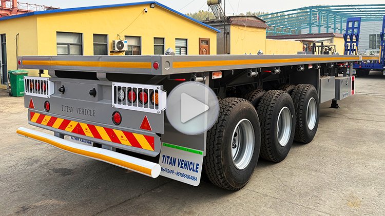 40 Feet Semi Flatbed Truck Trailer | Flatbed Tractor Trailer for Sale in Dominican
