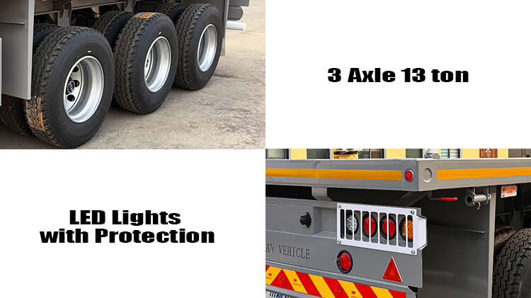40 Feet Semi Flatbed Truck Trailer | Flatbed Tractor Trailer for Sale in Dominican