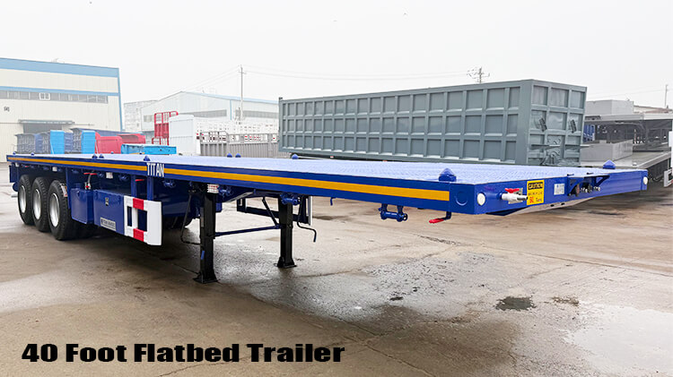 40 Ft Tri Axle Heavy Duty Flatbed Trailer for Sale Price in Dominican