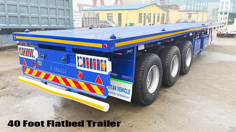 40 Ft Tri Axle Heavy Duty Flatbed Trailer for Sale Price in Dominican