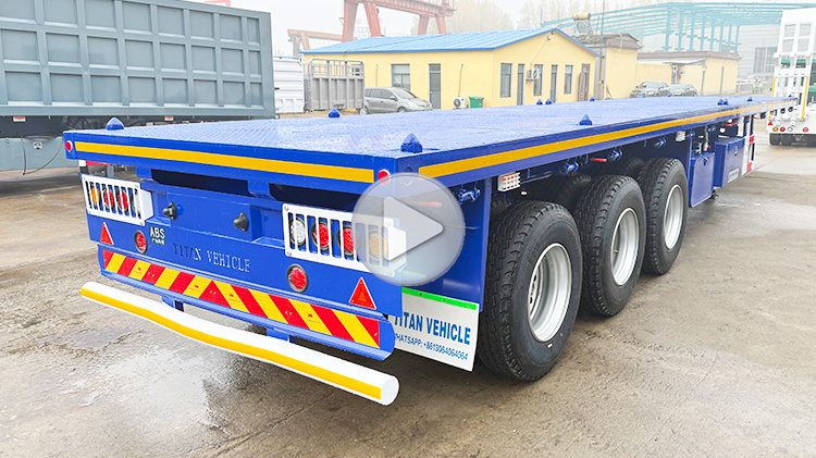 40 Ft Tri Axle Heavy Duty Flatbed Trailer for Sale Price in Dominican