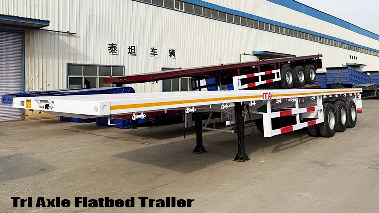 3 Axle 40 Foot Flatbed Trailer | Flat Bed Semi Trailer for Sale in Dominican
