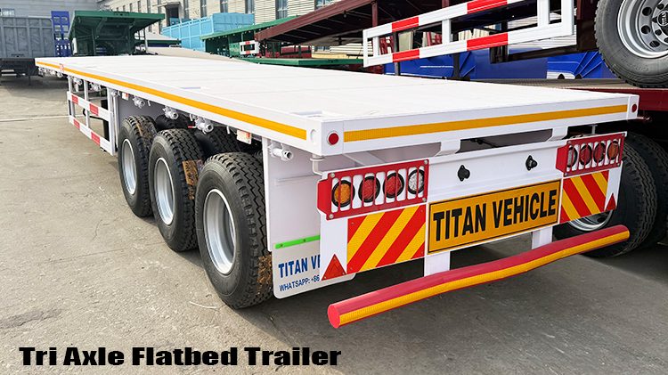 3 Axle 40 Foot Flatbed Trailer | Flat Bed Semi Trailer for Sale in Dominican
