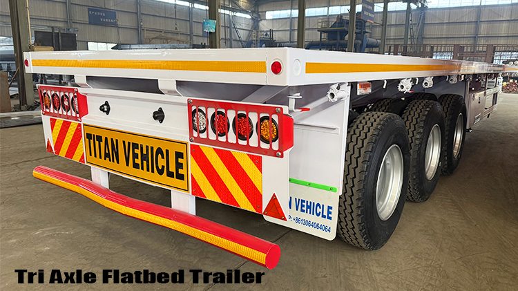 3 Axle 40 Foot Flatbed Trailer | Flat Bed Semi Trailer for Sale in Dominican