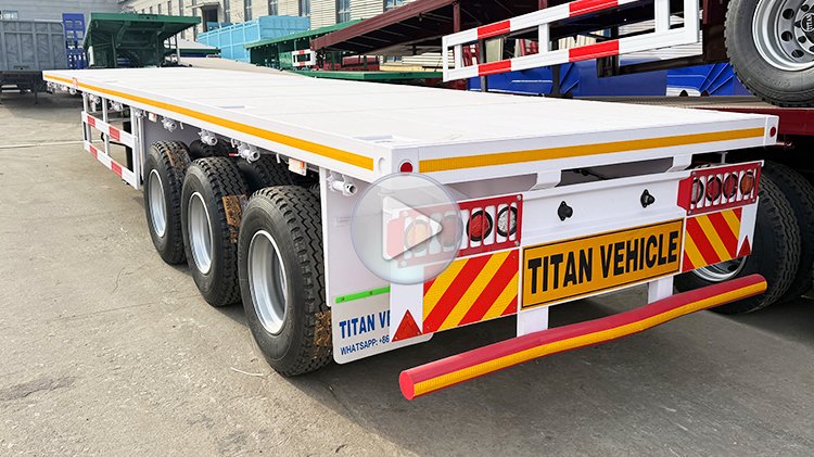 3 Axle 40 Foot Flatbed Trailer | Flat Bed Semi Trailer for Sale in Dominican