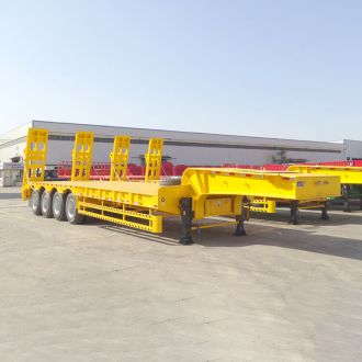 CIMC 4 Axle 80ton Lowbed Trailer Truck
