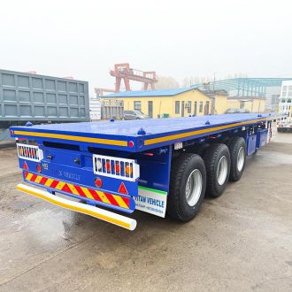 40 Ft Tri Axle Heavy Duty Flatbed Trailer